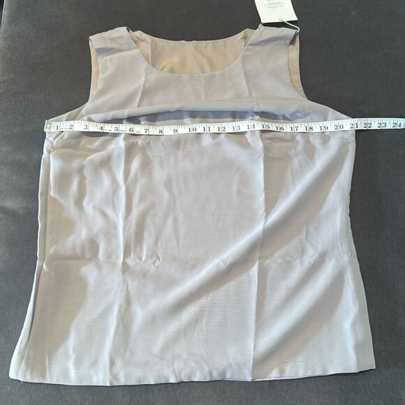 Women’s Gray Chiffon 3 Piece Formal Mother of the Bride Pants Suit Size 16 NEW - Picture 7 of 14